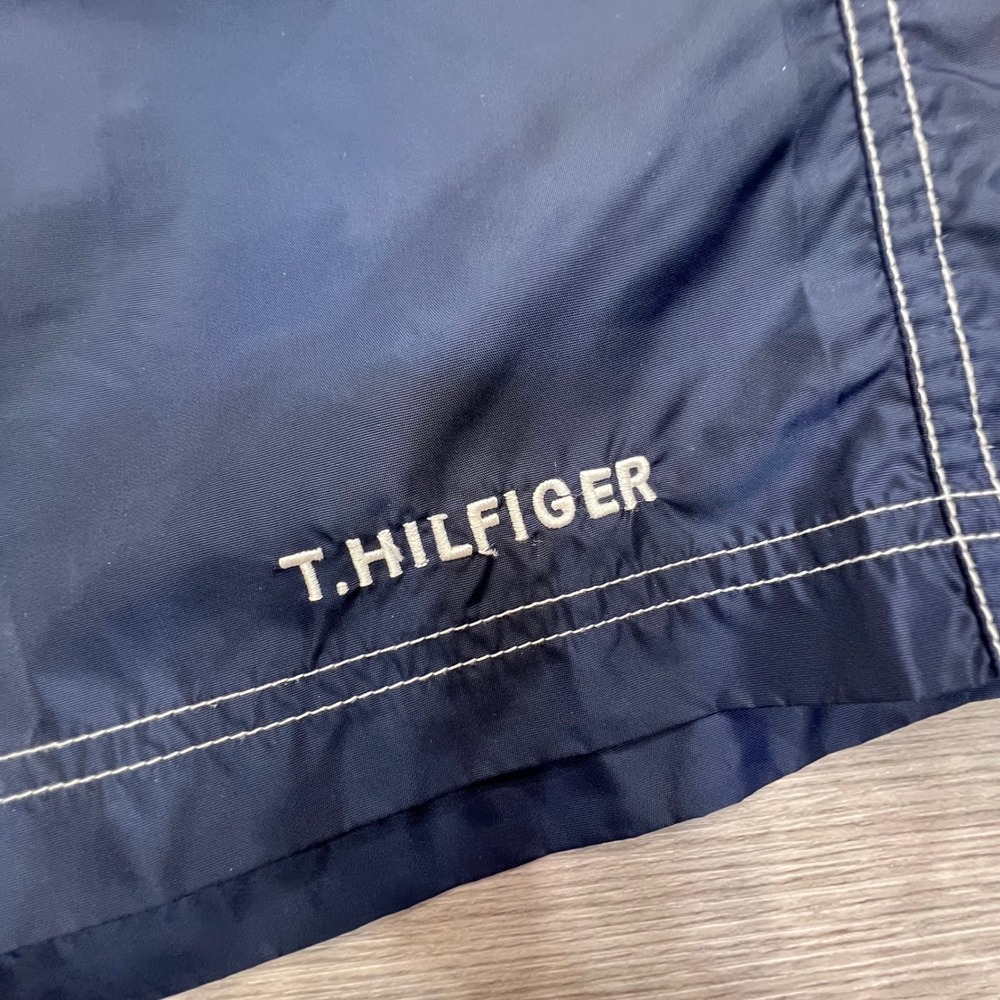 Tommy Hilfiger Mens Navy Blue Vintage Board Shorts Swim Trunks XL 9/00 Retro - Picture 9 of 14